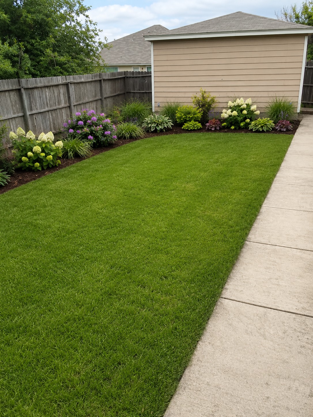 Garden after planting scheme