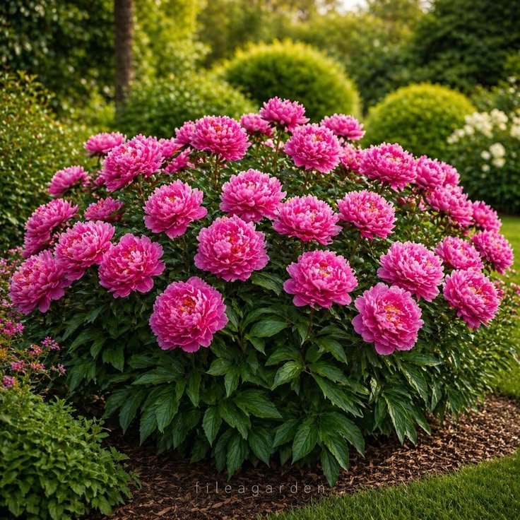 Paeonia peony in full lush bloom