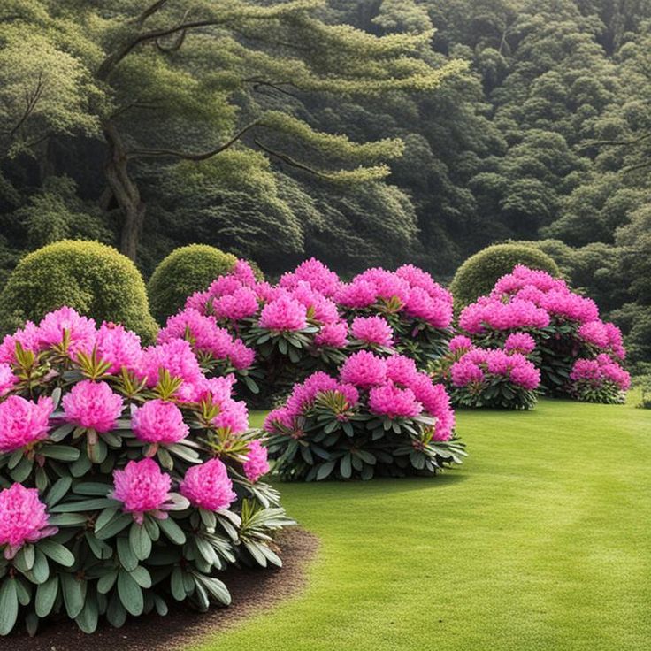 Rhododendron in full spring flower